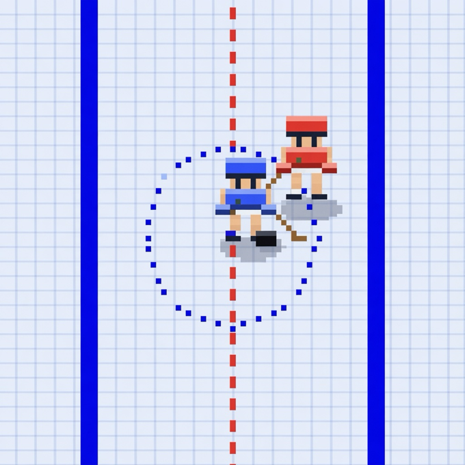 The Blue Line — centre-ice faceoff